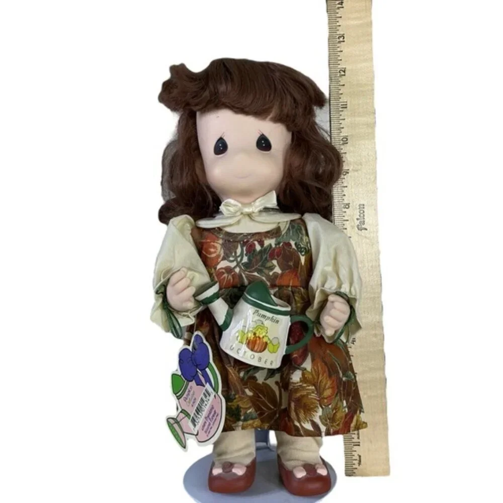 Vintage Collectible Doll with Stand Precious Moments 1434 Pumpkin October 1995